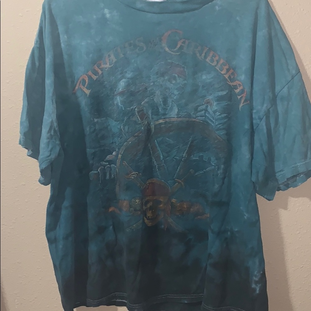 RARE VINTAGE tie dye Pirates of The Caribbean tee